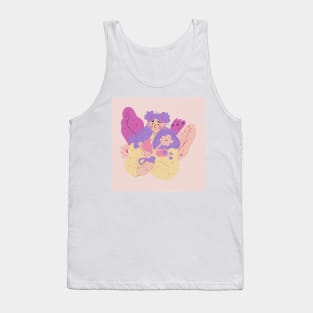 Cute girl with flowers Tank Top